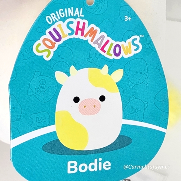 BODIE 💛🐮 5" Yellow Banana Cow Original Squishmallow By Kellytoy ☆ NWT ☆ - Picture 3 of 8